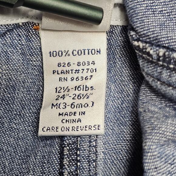 OshKosh Overalls Size 3-6 mo Vintage Fall Squirrel Embroidered Bib Style Pants - Picture 7 of 8